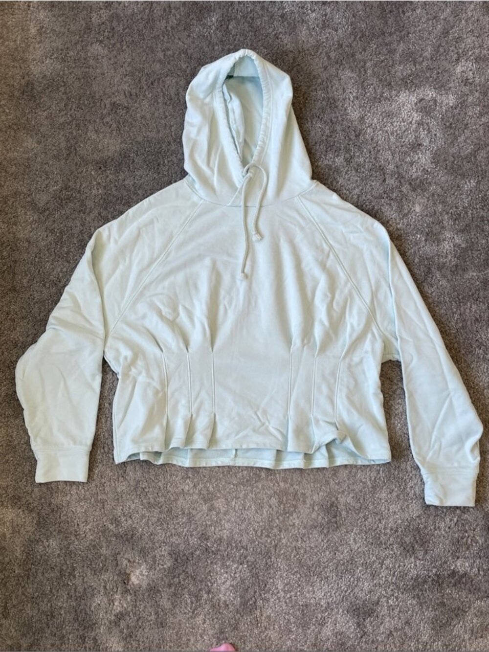 EC Fabletics Mint Green Cropped Hoodie - Size 1X